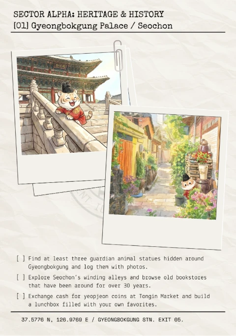 The directive page for the Gyeongbokgung / Seochon zone